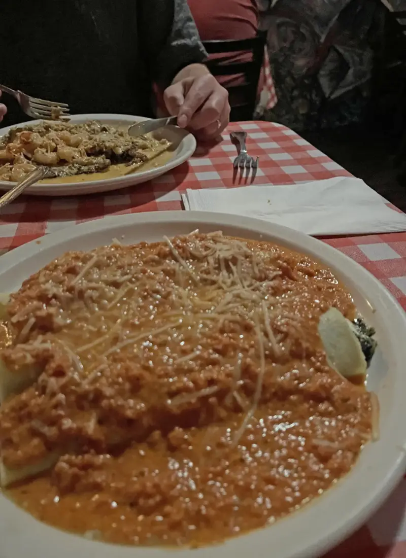 Couple's italian dinner dishes