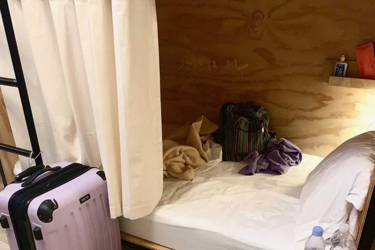 Cabo San Lucas hostel dorm bed at Mayan Monkey