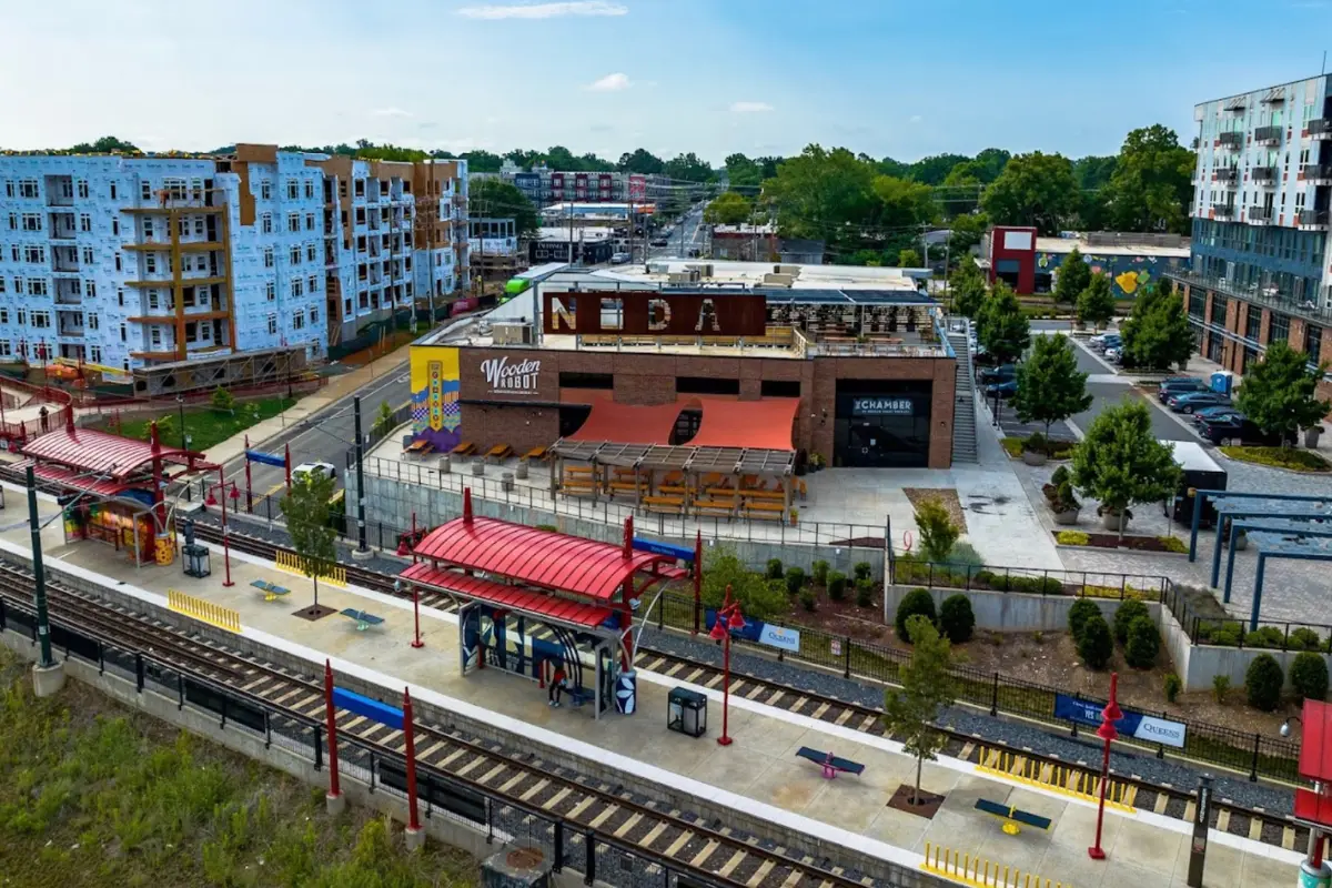 The 36th Street Station on the Lynx light rail in NoDa Charlotte