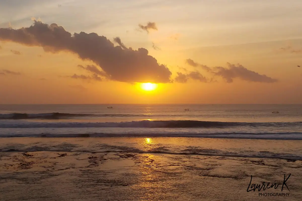 Sunset view from Delpi Cafe at Suluban Beach Uluwatu