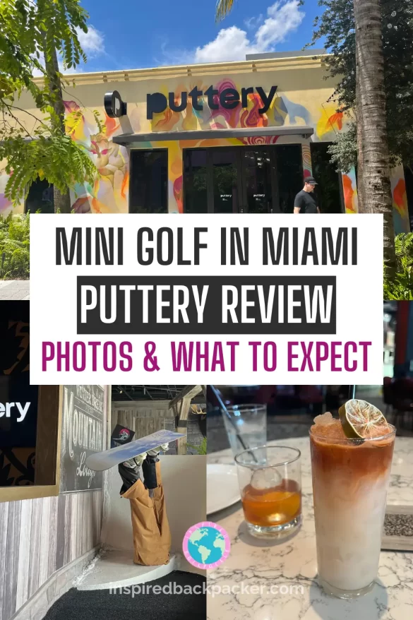 Puttery Miami review by Inspired Backpacker, graphic to promote this blog and review