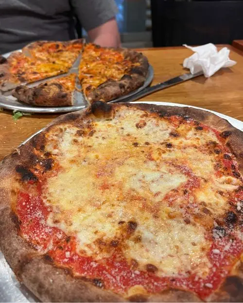 A photo I took of the pizzas we got at Bella Luna, one of the best spots for an Italian lunch In Harrisonburg VA