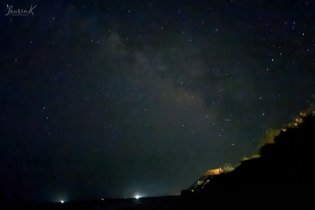 The Milky Way and a sky full of stars at Nags Head on a clear night