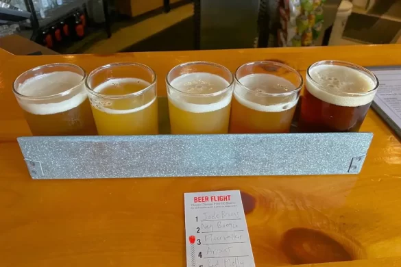 Beer flight at the Pale Fire Brewing Co