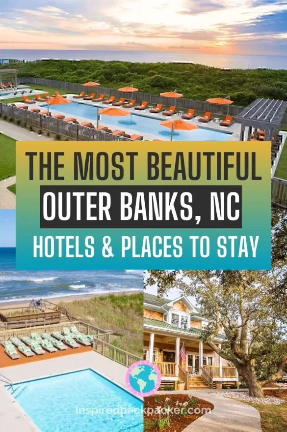 Pinterest pin for the guide to where to stay in Outer Banks NC