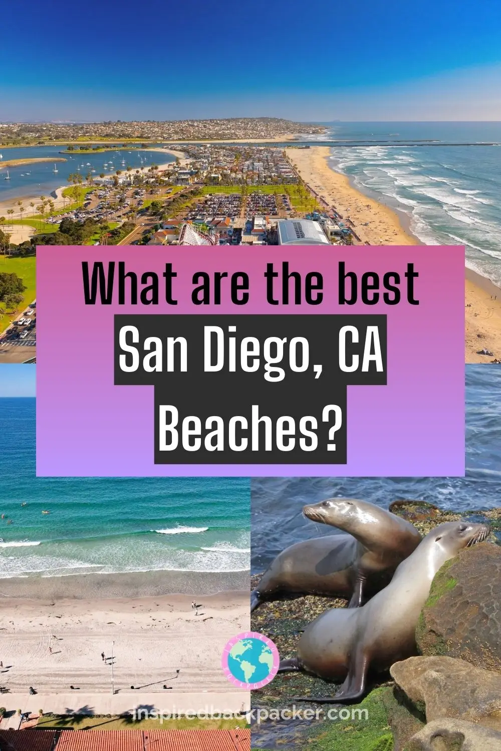 Best beaches in San Diego CA Pinterest pin
