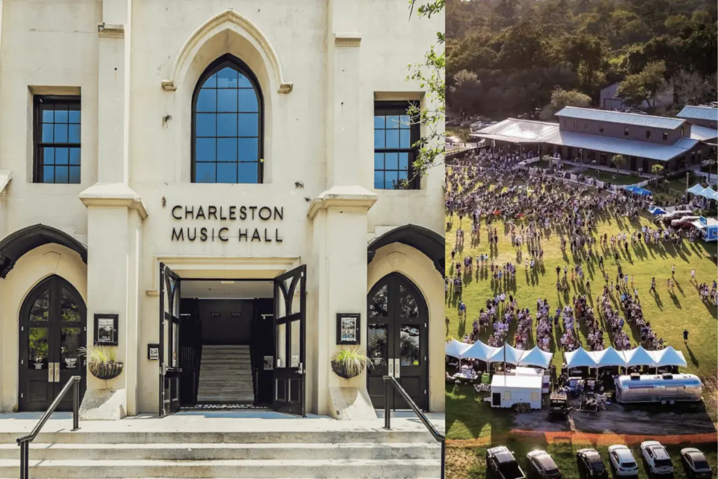 Cover image for the live music Charleston SC blog which shows the iconic Charleston Music Hall