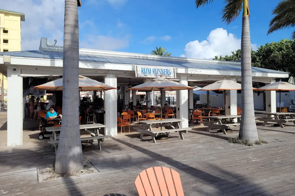 The open air bar at Rum Runner's bar and grille in St Pete